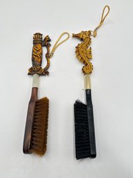 Vintage Catalin Shoe Brush & 1960s Vintage Sea Horse Shoe Made In Japan