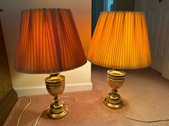 Vintage Brass Table Lamp - Pair