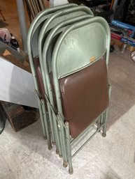 KRUEGER Folding Chairs - Vintage - Set Of 4