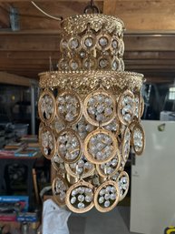 L&L WMC Vintage Chandelier, Golden Chandelier From 1967 - Tested - Rare