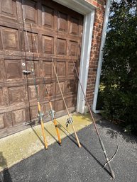 Lot Of Vintage Fishing Poles - 4 Total - Please See All Photos