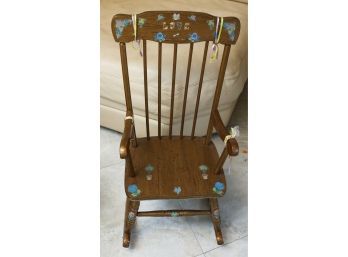 Vintage Child's Wooden Rocking Chair