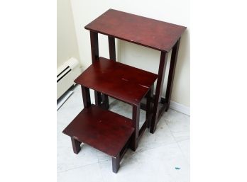 3 Step Stool Wooden Folding Stepladder