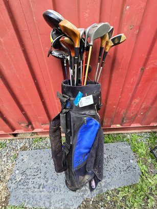 Lot 332 Assorted Golf Drivers & Golf Bag