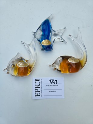 Lot 343  Murano Glass Fish Handblown Art