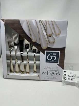 Lot 53 Full Set Mikasa 24-karat Gold Utensils