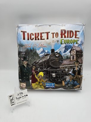 Lot 248 Ticket To Ride: Europe-Days Of Wonder By Alan R. Moon Board Game
