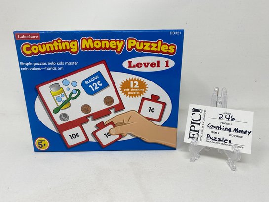 Lot 246 Lakeshore Counting Money Puzzles Level 1 Ages 5 DD321 New Sealed