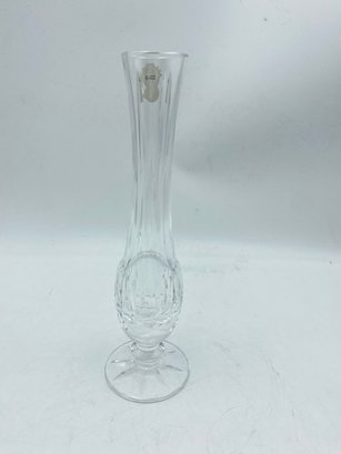 Lot 132 Hand Made Waterford Crystal Bud Vase, 9 And 1/4' Tall, Made In Ireland
