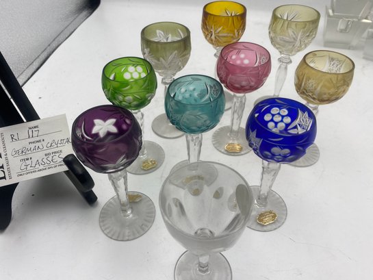 Lot 117 10 Pcs. Of Crystal Wine Glass, Goblet, West Germany