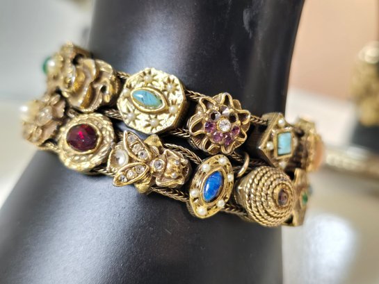 Lot 108 Vintage Goldette Victorian Revival 2 Strand Bracelet: Timeless Elegance And Signature Style