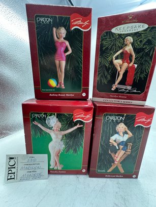 Lot 178 4 Pieces Marilyn Monroe Figure Collection: Bathing Beauty, Showbiz Fantasy, Hollywood Marilyn Monroe