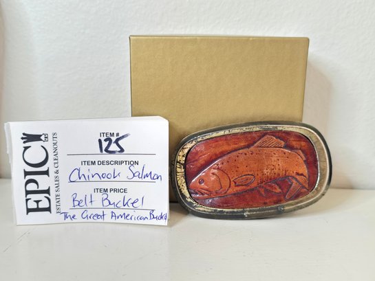 Lot 125 The Great American Buckle 'Chinook Salmon': Serial Number 825 -1983