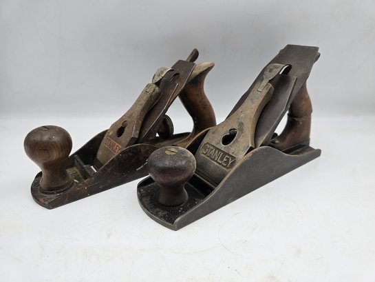 Lot 28 Stanley Bailey Made In Usa Wood Planes No.4 & No.4 1/2