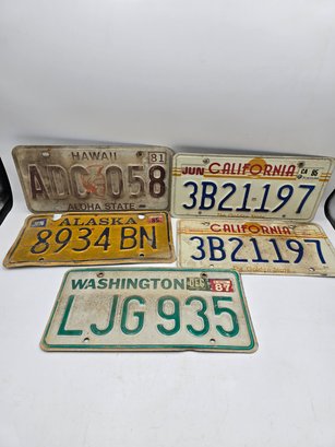 Lot 69 Assorted License Plates From Various Locations