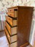 Lot 1 Classic Tall Wooden Chest Of Drawers  34 ' X 49 ' X 18'