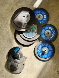 Assorted Metal Grinding Disks And Guards