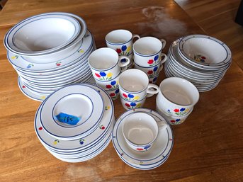 52 Piece Tulip Tyme Stoneware Dinner Set