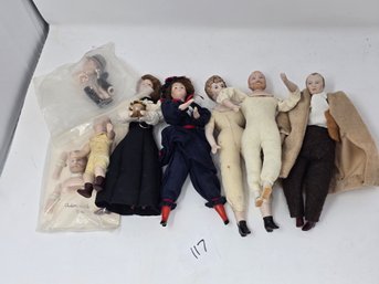 Lot 117 Miniature Porcelain Dolls And Doll Kits