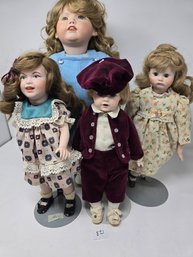 Lot 123 4 Porcelain Dolls