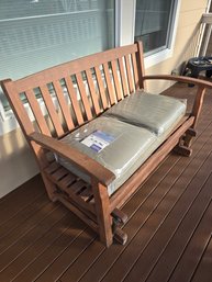 Porch Wood Glider Bench