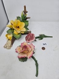 Lot 369 Capodimonte Porcelain Flowers