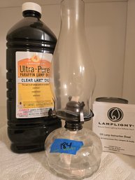 Oil Lamp W/full Bottle Oil And Manual