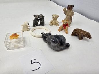 Lot 5 Misc Miniature Teddy Bears