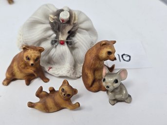 Lot 10 Miniature Mice N Bears