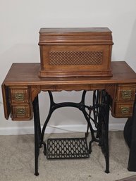 Antique Singer Sewing Machine W/ Stand