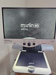 Digital Magnifying Reader Computer For Reading / Crafting Etc .Merlin Ultra Enhanced Vision W/ Manual