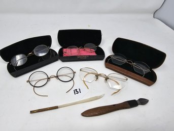 Lot 131 Vintage Glasses And Letter Openers