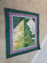 Lot 195 Hand Made Small Quilt Child Size