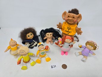 Lot 211 Rare Troll Doll And Cabbage Patch Collection