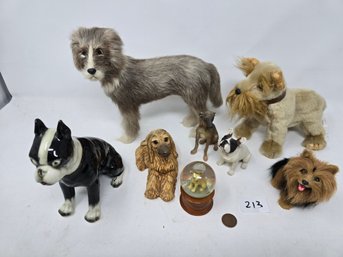 Lot 213 Miniature Fur Covered Dog Yorki Clay Art Japan Boston Terrier And More