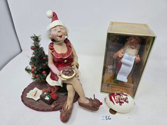 Lot 236 Vintage Christmas Hallmark Figures And Glass Hamd Painted Ornaments