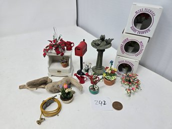 Lot 242 Hand Made Wood And Other Doll House Miniature Furniture