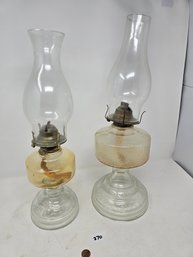 Lot 270 Pressed Glass Oil Lamps