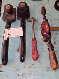 Lot 105 Bunch Of Vintage Scraper And Manual Drill