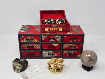 Lot 138 Vintage Shou Xing Chinese Baoding Iron Balls Frogs Chiming Hand Exercise Healing