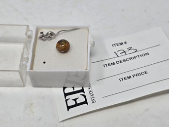 BALTIC AMBER AND STERLING SILVER MOUSE PIN JEWELRY