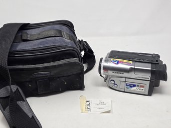 Lot 179 Samsung Camcorder, Targus Black Camera Bag With Shoulder Strap.