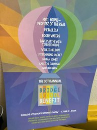 30th Bridge School Benefit Concert Poster  October 22 & 23, 2016
