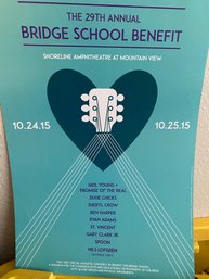 29th Bridge School Benefit Concert Poster  October 24 & 25, 2015