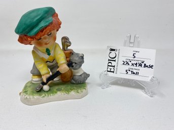 Lot 5 Goebel Germany  Redhead Boy GOLFER - 'FORE' -1975 Charlot Byj 83