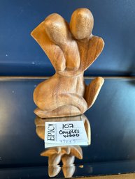 Lot 107 Handmade Couples Wood Carving Statue