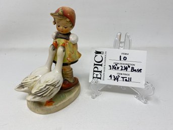 Lot 10 Goebel Hummel Goose Girl Figurine  Germany-3' X 2' Base-4 3/4' Tall, Vintage