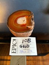 Lot 108 Natural Agate Sliced-Geode