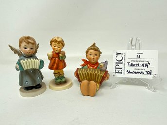 Lot 11 Kelvin's And Goebel Hummel Figurines (heavenly Tunes, Puppet Princess, Let's Sing) Vintage