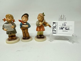 Lot 12 Hummel Goebel Figurine Collection Set Of 3 (Lucky Fellow, First Violin, First Solo) Vintage